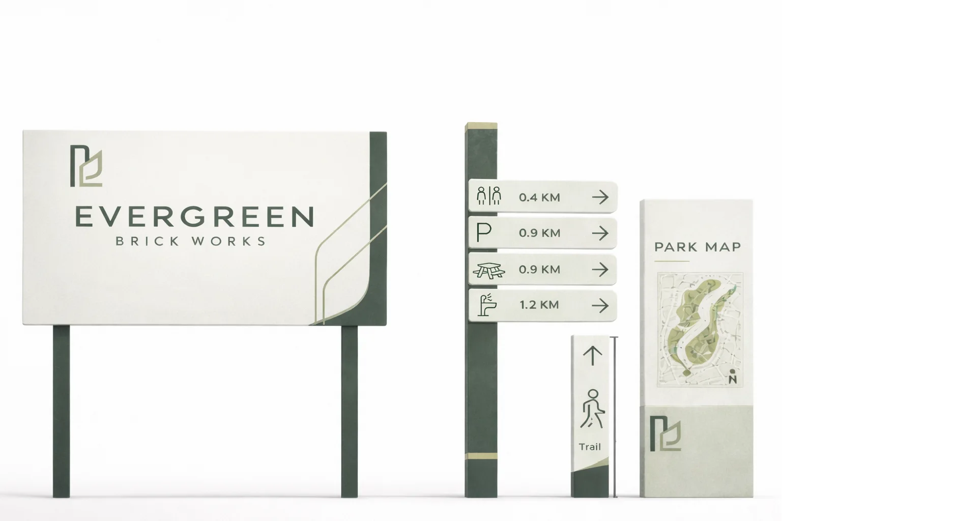 Urban Park, Sign family, icons and palette